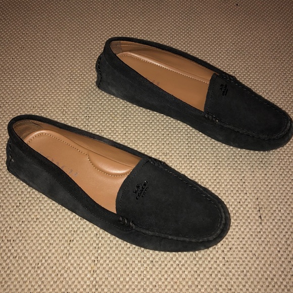 Coach Shoes - Coach black suede loafers
